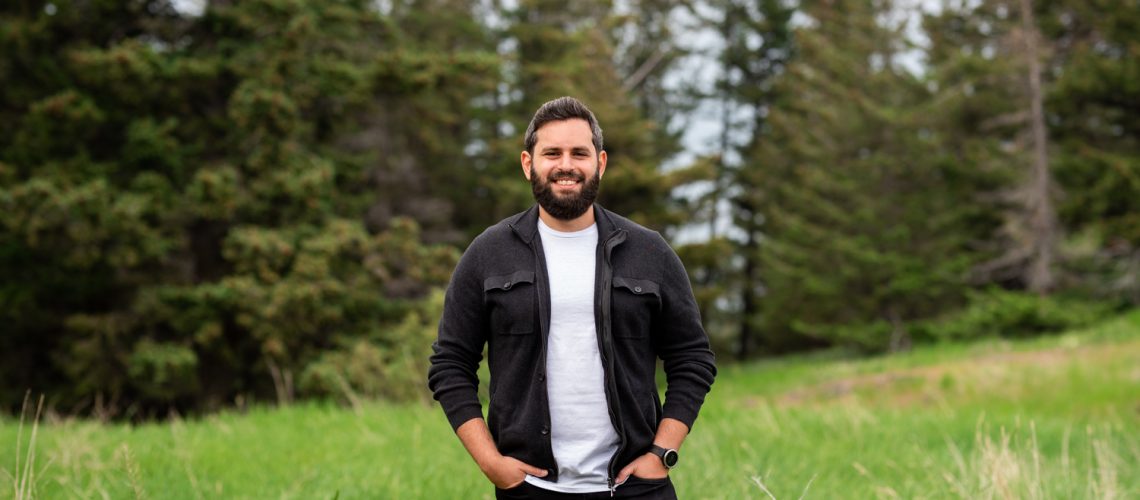 5th World CEO Marc Ziade stands in a field.