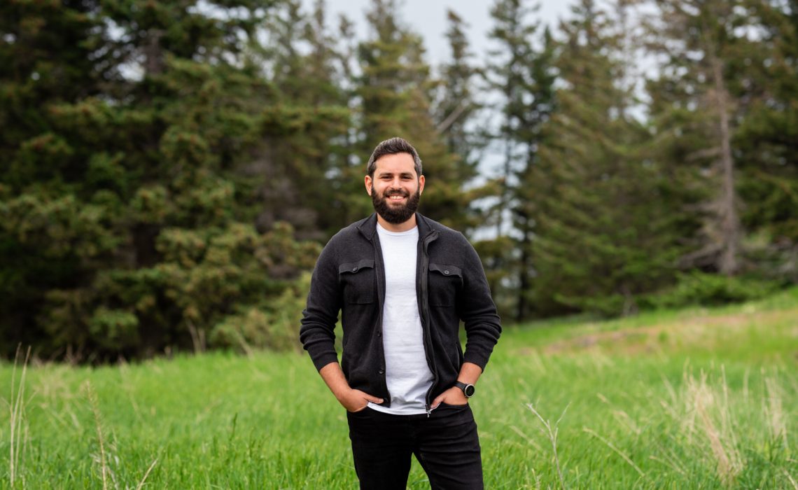 5th World CEO Marc Ziade stands in a field.