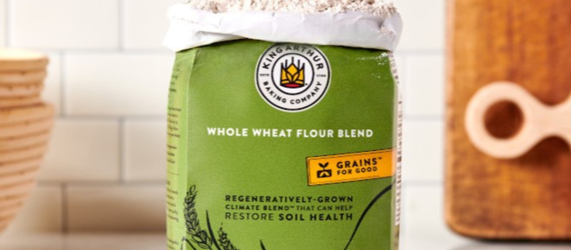 Regeneratively grown Climate Blend flour. Image credit: King Arthur Baking Company.